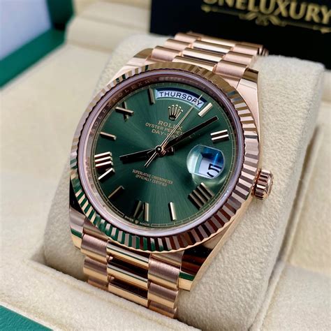 rolex day date green face price|Rolex Day-Date 40 228235.